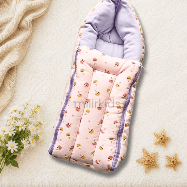 Cute cupcakes baby carry nest for newborn soft and travel friendly
