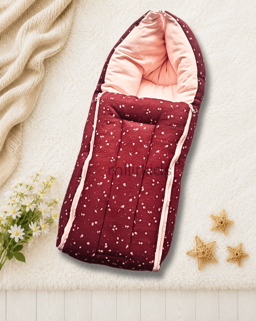Ruby flowers baby carry nest for newborn soft and travel friendly