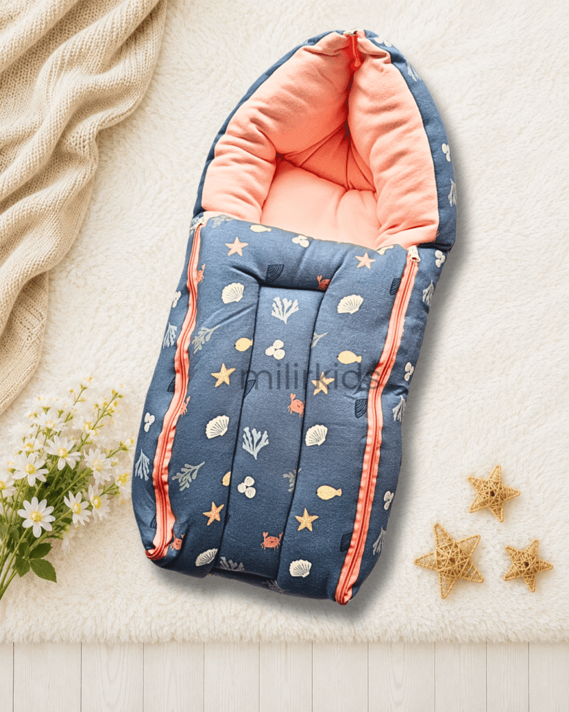 Starry sky baby carry nest for newborn soft and travel friendly