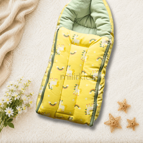 Sunshine yellow baby carry nest for newborn soft and travel friendly