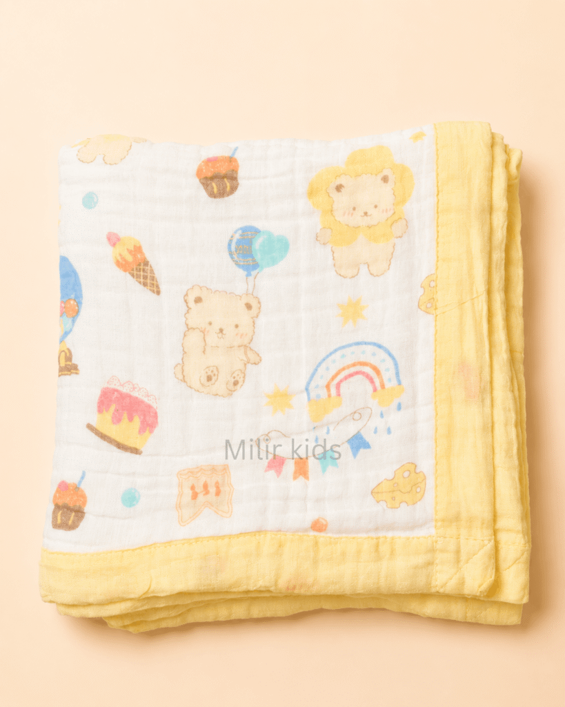 Baby Muslin Blanket – Birthday Wishes