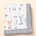 Baby Muslin Blanket – Bunny Adventure