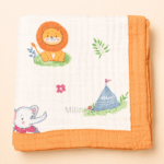 Baby Muslin Blanket – Safari Friends