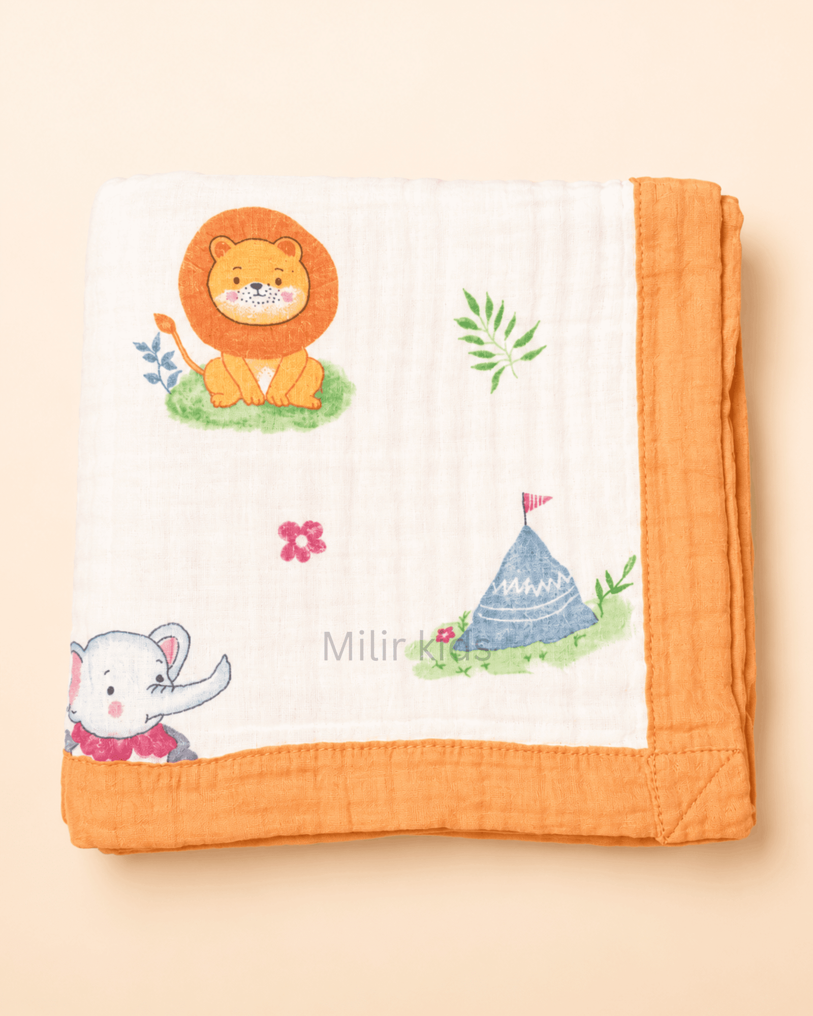 Baby Muslin Blanket – Safari Friends