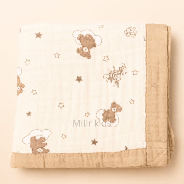 Baby Muslin Blanket – Sleepy Teddy