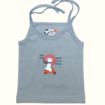 Grey Cotton Knot Jabla with Lamb Scooter Print for Infant