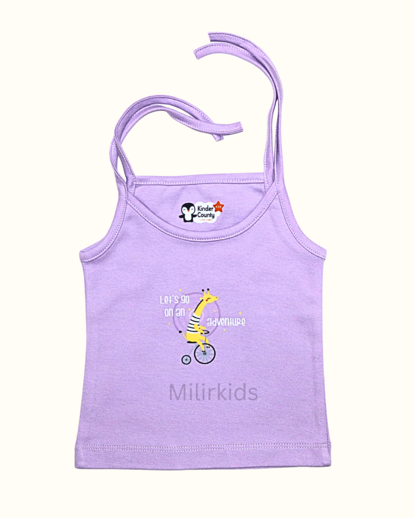 Lavender Cotton Knot Jabla with Giraffe Cycle Print for Baby