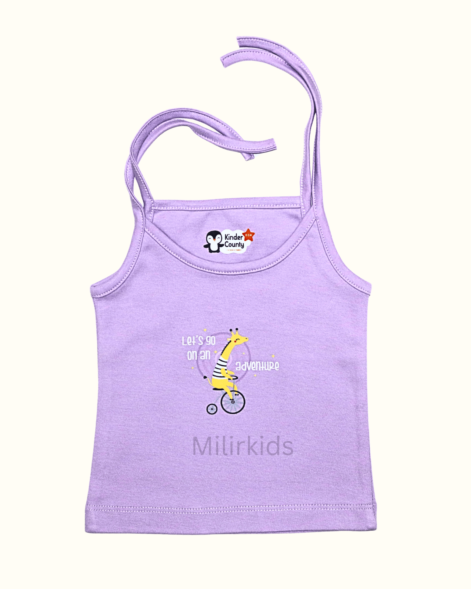 Lavender Cotton Knot Jabla with Giraffe Cycle Print for Baby