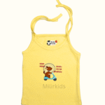 Soft Yellow Cotton Knot Jabla with Puppy Scooter Print for Baby
