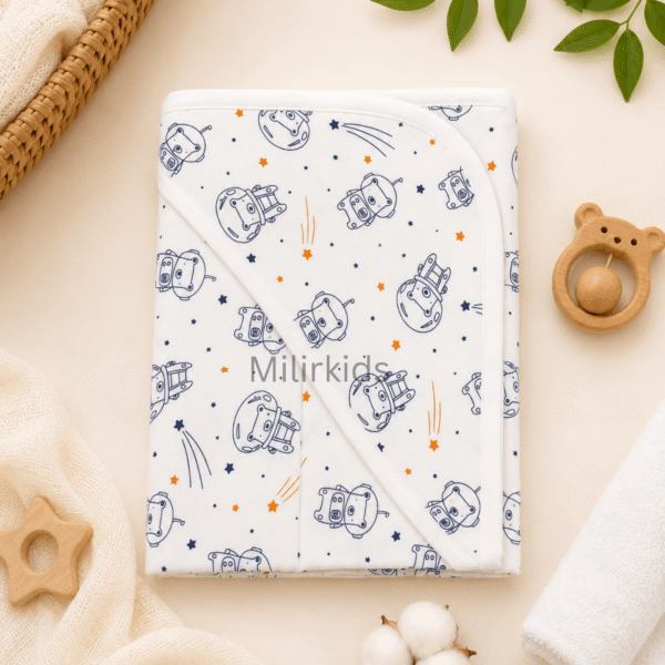 Muslin Hooded Towel - Astrobear