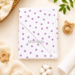 Muslin Hooded Towel - Purple flower