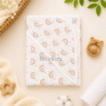 Muslin Hooded Towel - Rainbow