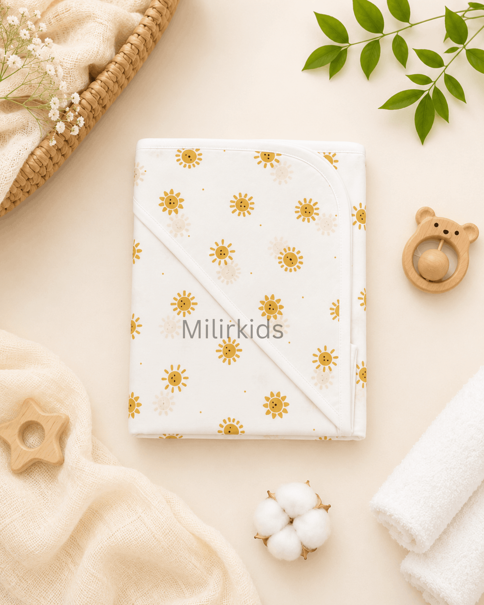 Muslin Hooded Towel - Sun
