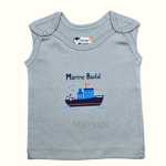 sleeveless shoulder button jabla -grey