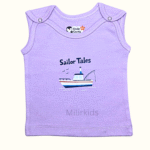 sleeveless shoulder button jabla -lavender