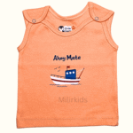 sleeveless shoulder button jabla -orange