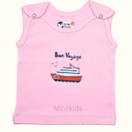sleeveless shoulder button jabla -pink