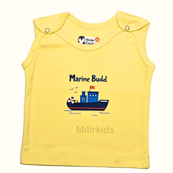 sleeveless shoulder button jabla -yellow