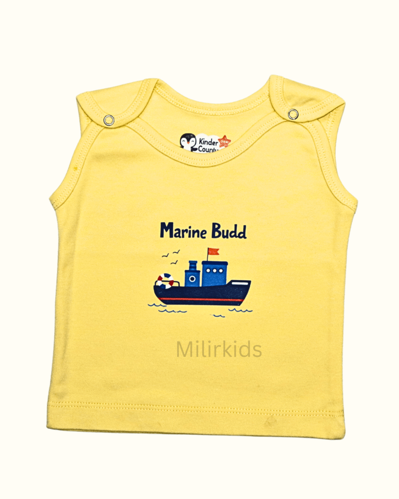 sleeveless shoulder button jabla -yellow
