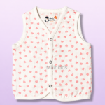 100% Cotton Muslin Baby Jabla Blush Hearts Print for Newborns