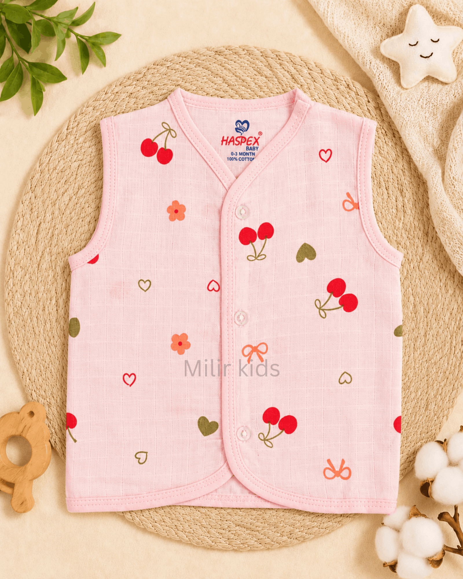 baby-muslin-jabla-cherry-blossom Baby Muslin Jabla Cherry Blossom Print 100% Cotton Newborn Vest