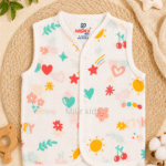 Baby Muslin Jabla Happy Bloom Print 100% Cotton Newborn Vest