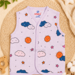 Baby Muslin Jabla Sunny Clouds Print 100% Cotton Newborn Vest