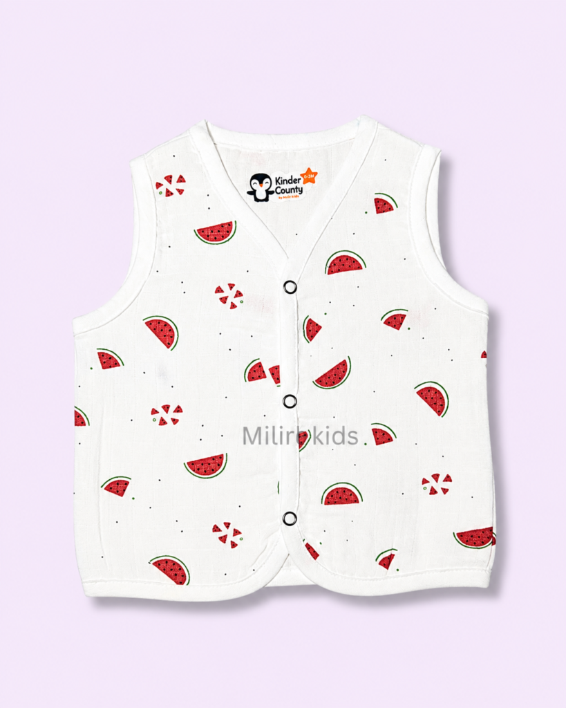 100% Cotton Muslin Baby Jabla Watermelon Delight Print for Babies