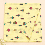 Baby muslin towel with colourful ice cream and candy print.