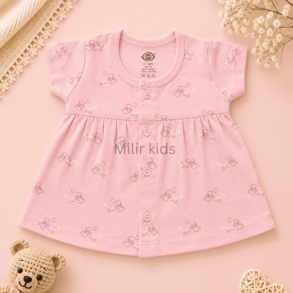 cotton baby dress for newborn girls | Soft breathable infant dress | Milir Kids