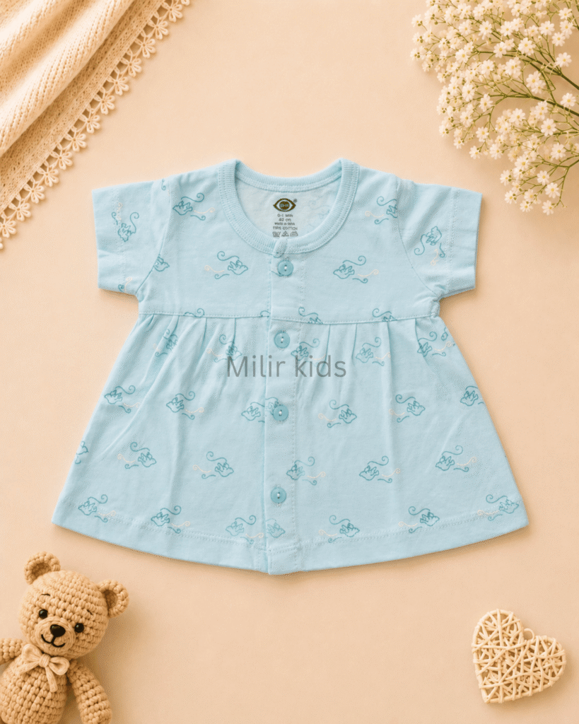 cotton baby dress for newborn girls | Soft breathable infant dress | Milir Kids