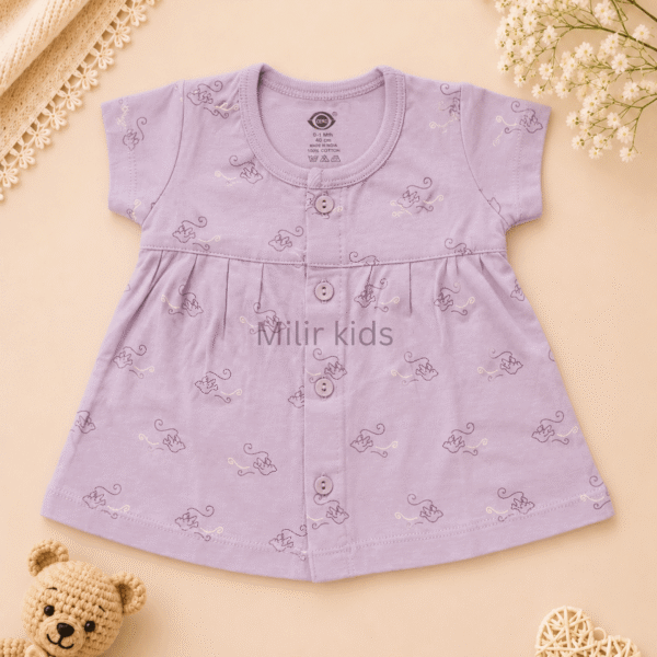 cotton baby dress for newborn girls | Soft breathable infant dress | Milir Kids