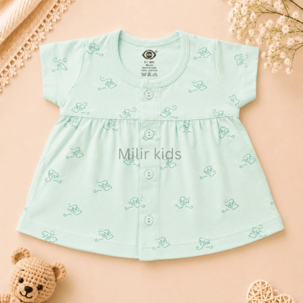 cotton baby dress for newborn girls | Soft breathable infant dress | Milir Kids