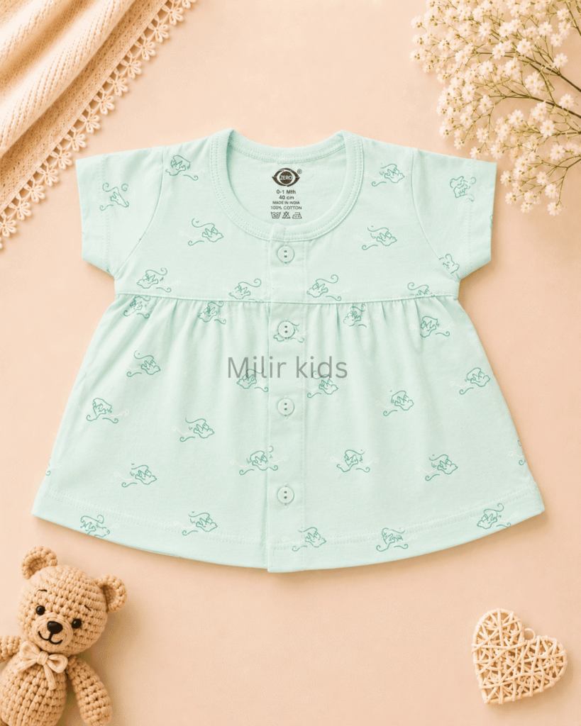 cotton baby dress for newborn girls | Soft breathable infant dress | Milir Kids