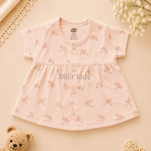 cotton baby dress for newborn girls | Soft breathable infant dress | Milir Kids