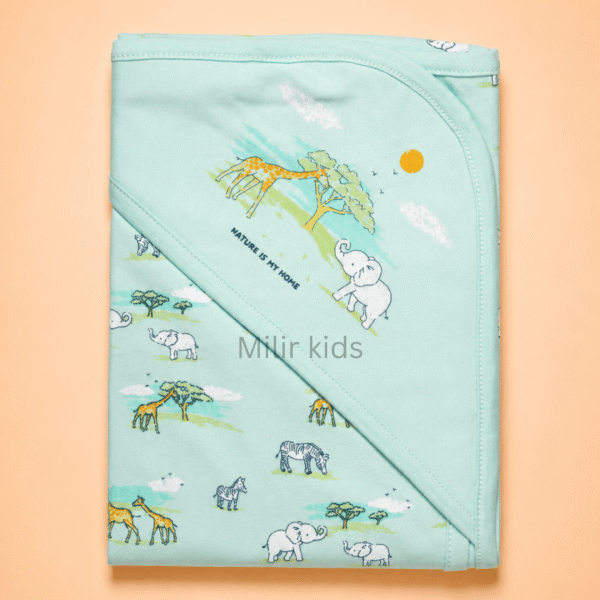 Aqua safari hooded towel