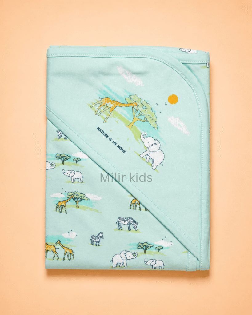 Aqua safari hooded towel
