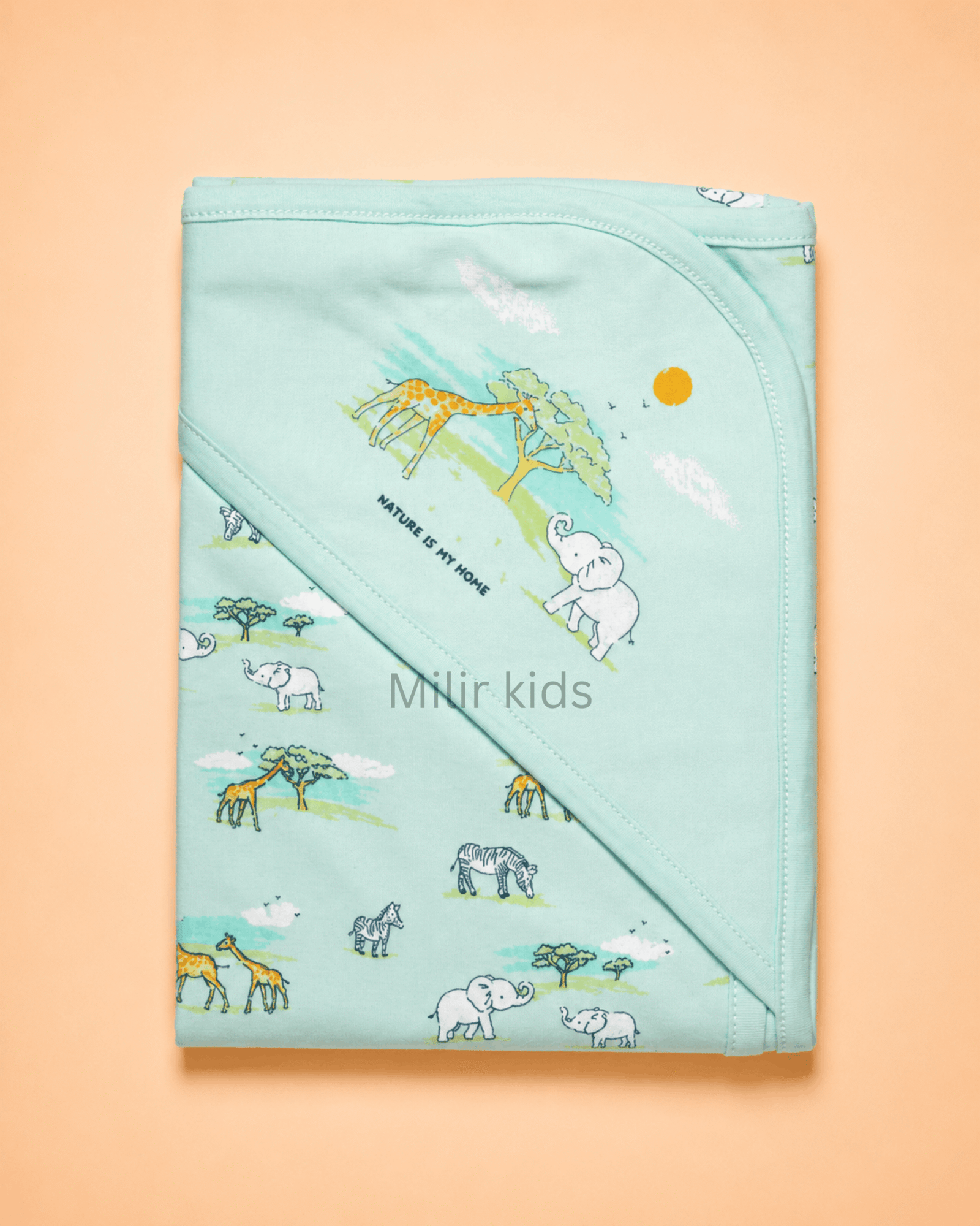 Aqua safari hooded towel