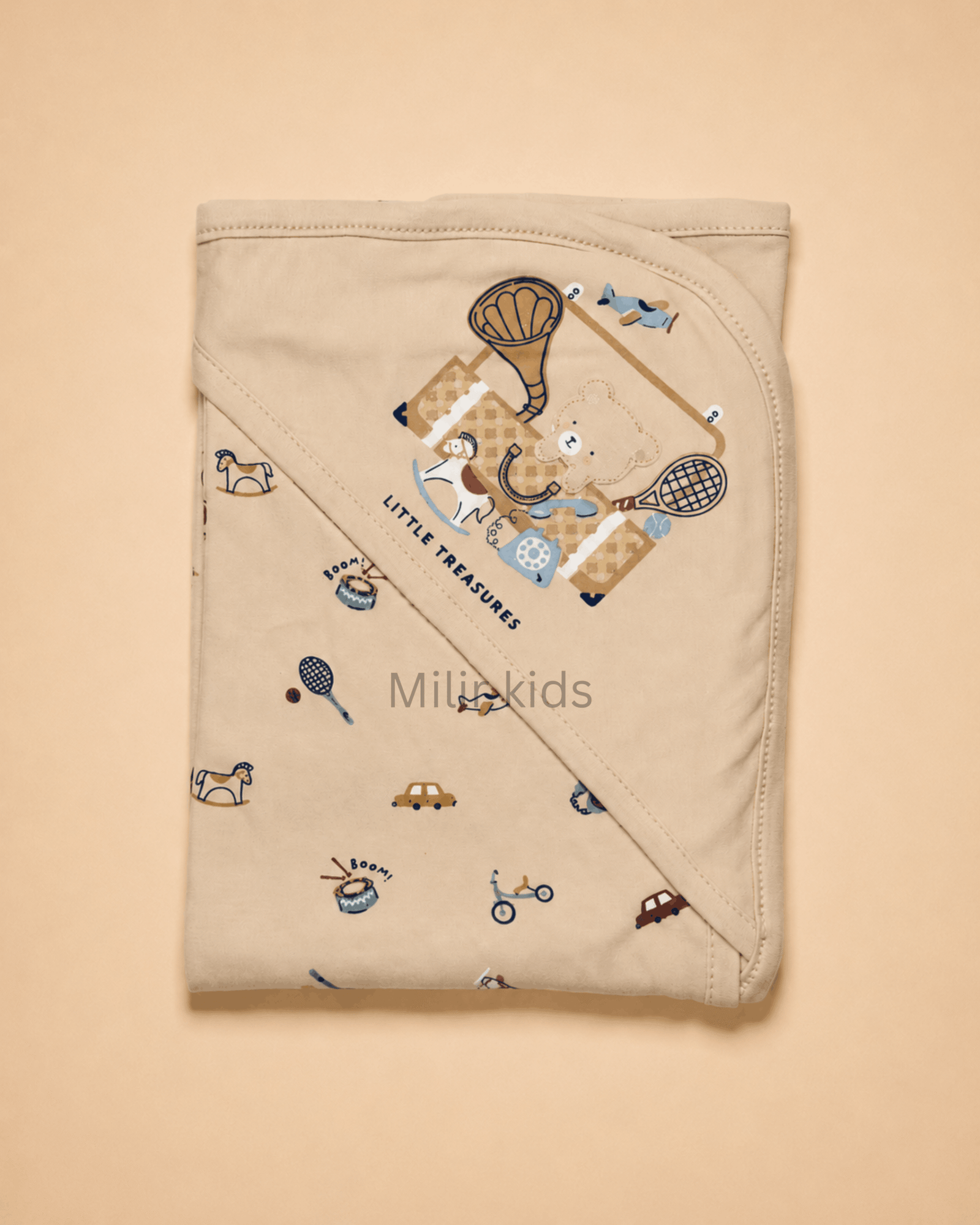cotton-hooded-baby-towel-biege-little-treasures-80x80cm Biege Little Treasures hooded towel