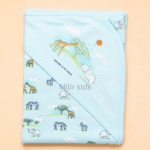 Blue safari hooded towel