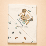 Cream Little Treasures hooded towel
