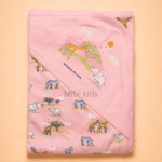 Pink safari hooded towel