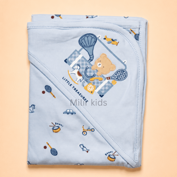 SkyBlue Little Treasures hooded towel