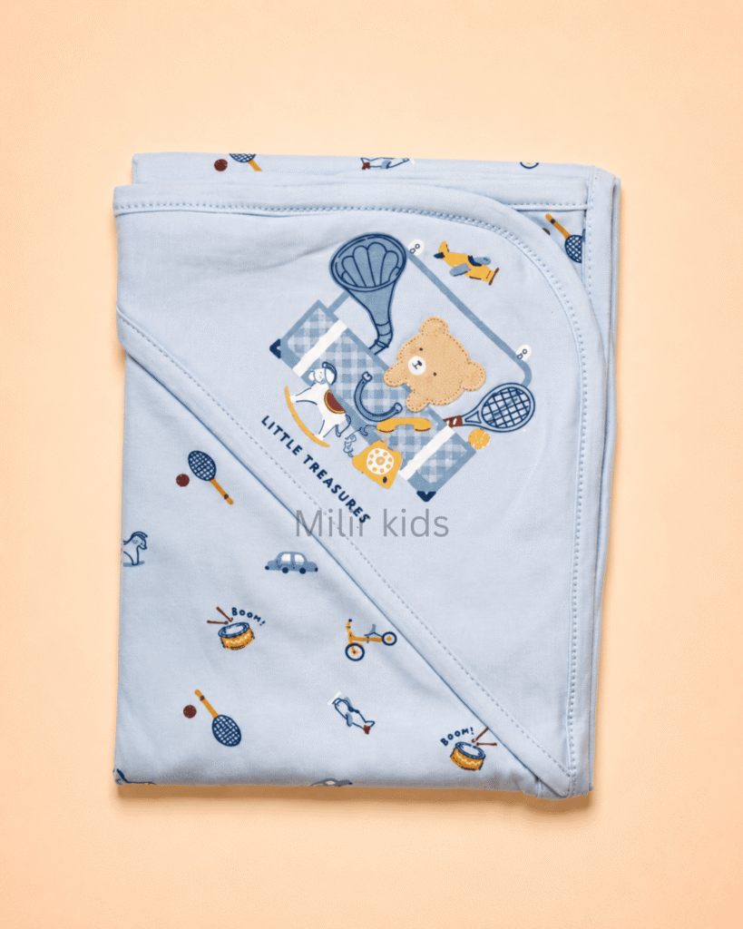 SkyBlue Little Treasures hooded towel