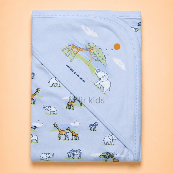 SkyBlue safari hooded towel