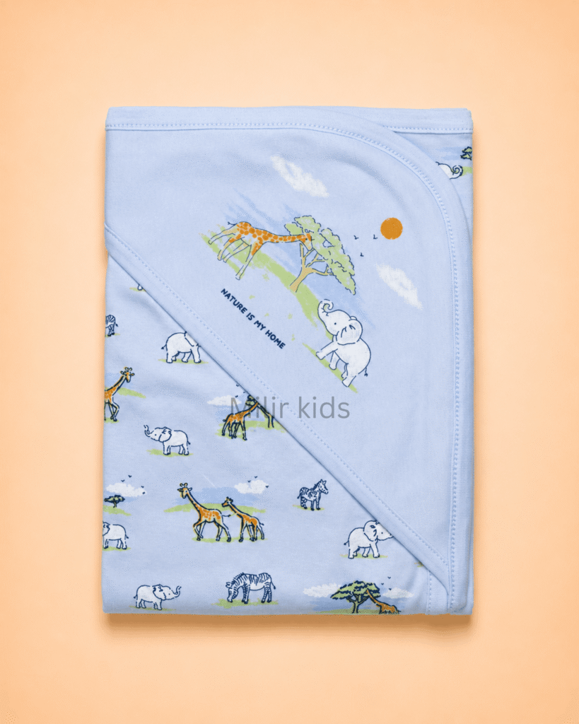 SkyBlue safari hooded towel
