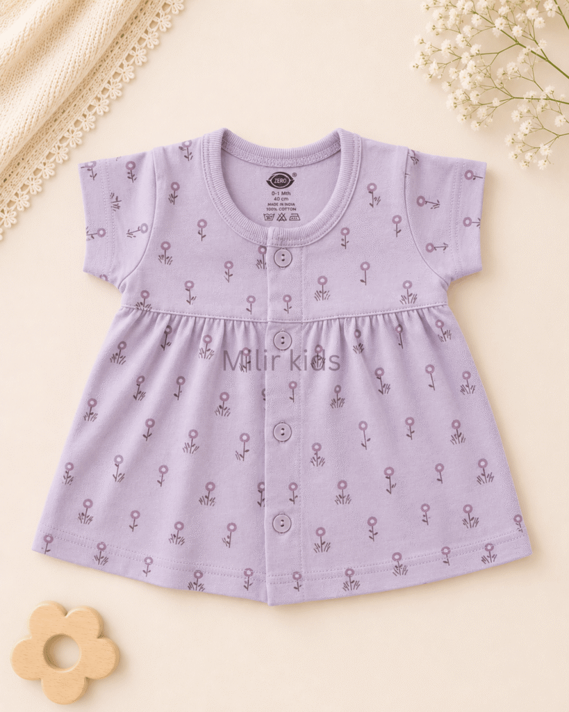 cotton baby dress for newborn girls | Soft breathable infant dress | Milir Kids