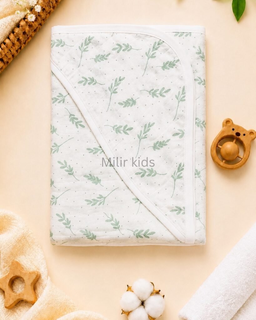 muslin-hooded-towel-green-leaves