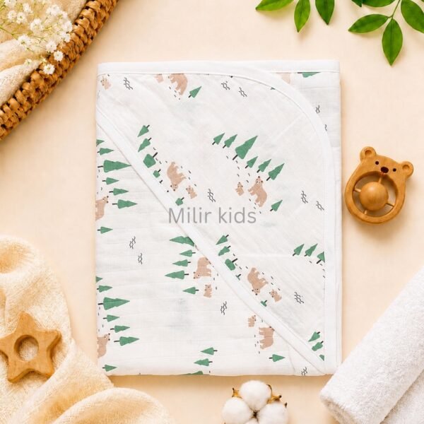 muslin-hooded-towel-trees-and-bear