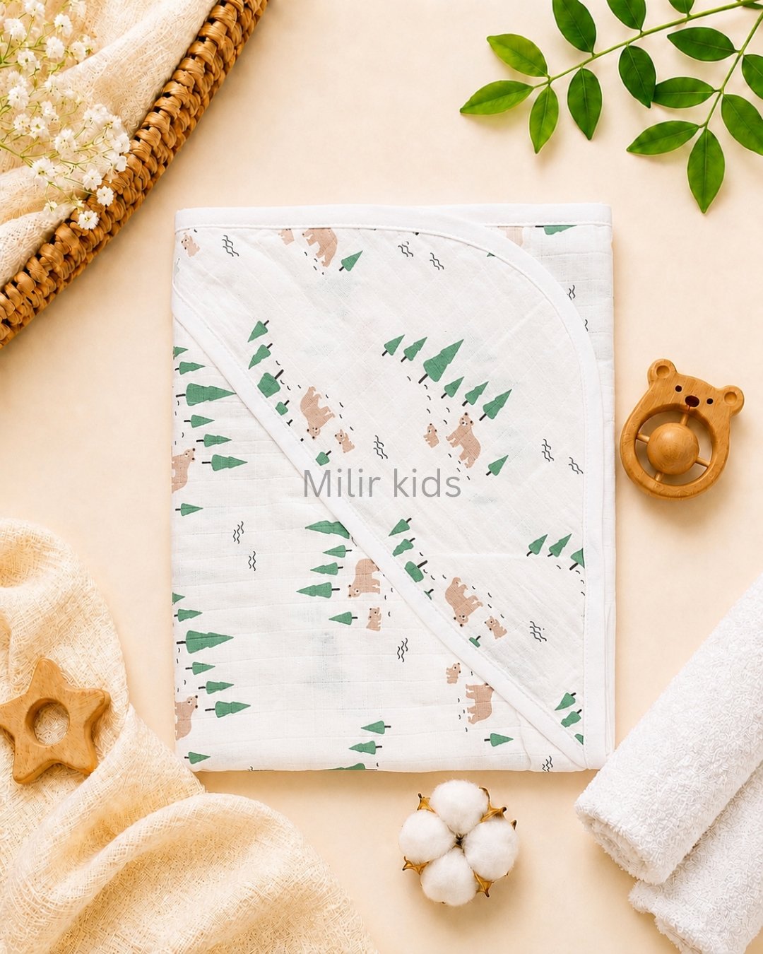 muslin-hooded-towel-trees-and-bear muslin-hooded-towel-trees-and-bear